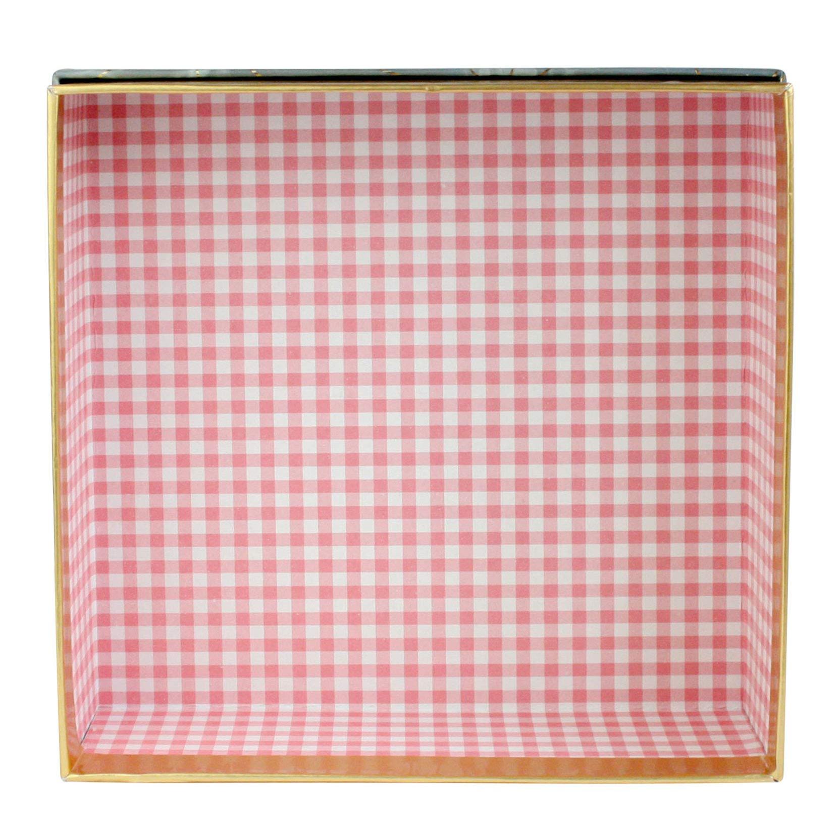 Rigid Square Gift Box with Marble Effect Design, Stylish Packaging